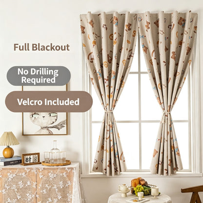 Self-Adhesive Hook-and-Loop Blackout Curtain