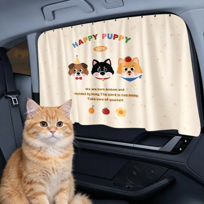 Car window sunshade – track mount design