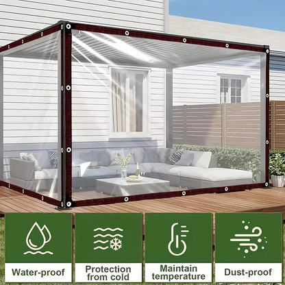 Clear Waterproof Tarp with Grommets Clear Vinyl Rain Cover
