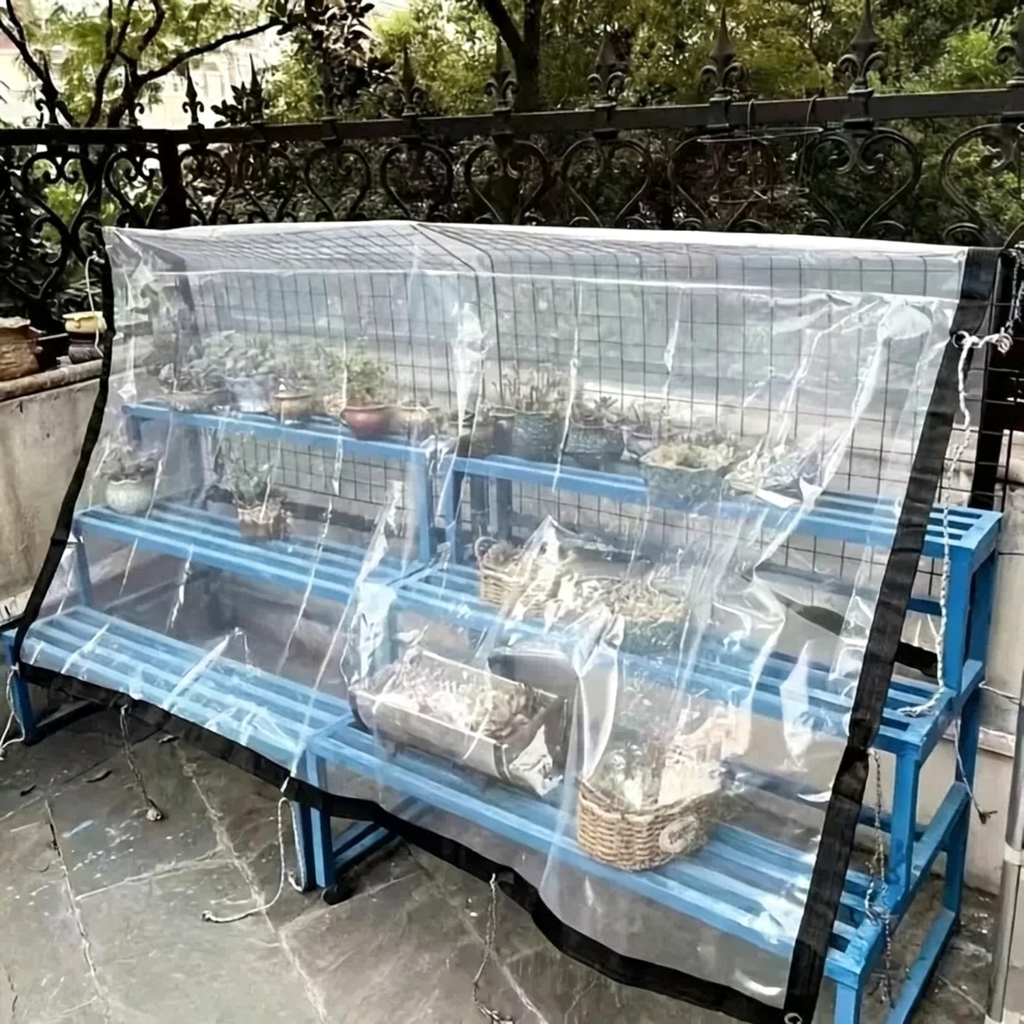 Clear Waterproof Tarp with Grommets Clear Vinyl Rain Cover