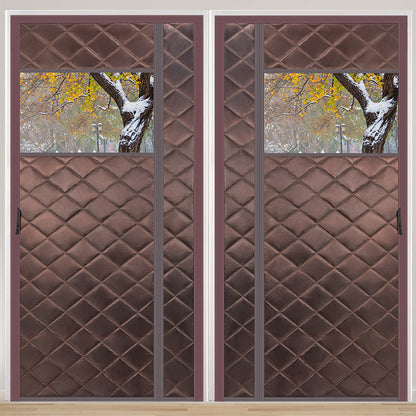 Customizable Magnetic Thermal Insulated Door Curtain with Window