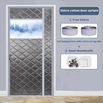 Customizable Magnetic Thermal Insulated Door Curtain with Window