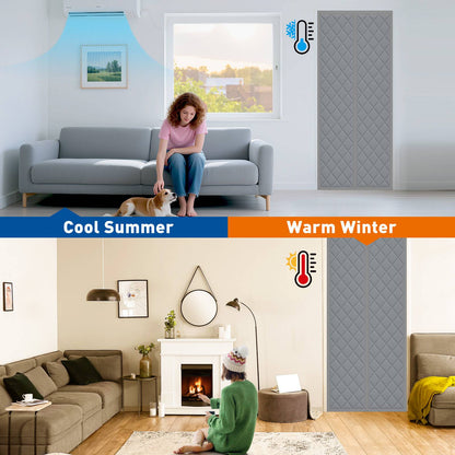 Customizable Magnetic Thermal Insulated Door Curtain