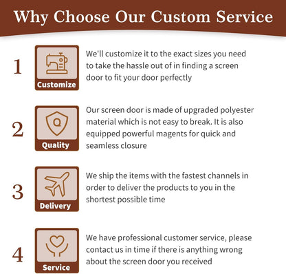 Customized Magnetic Screen Door Double Door Opening
