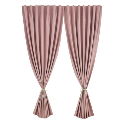 No Drill Full Blackout Curtain with Self‑Adhesive Hook and Loop Tape
